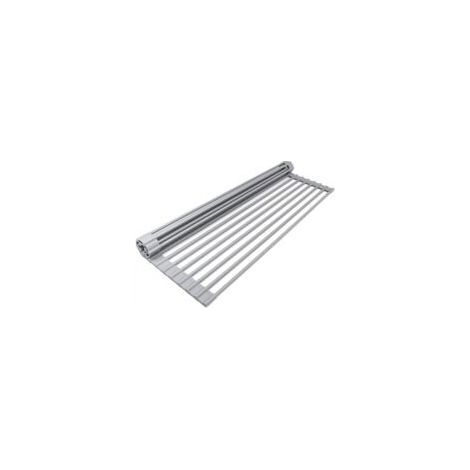 Other kitchen accessories: Dish drainer for sink, removable shelf, heat-resistant roll-up basket, easy storage, 19 tubes (37 x 24 x 1 cm) (Grey) (1/4)