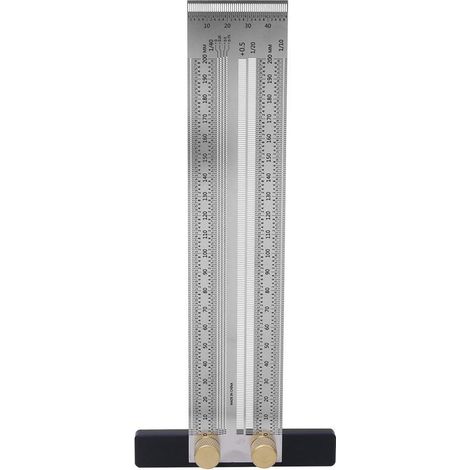 Règle De Traçage En Acier Inoxydable, Type T, Règle De Marquage, Règle De Précision Outil De Mesure De Charpentier Pour Le Positionnement Et Le Marquage De Mortaises De Menuiserie(120mm - Or)