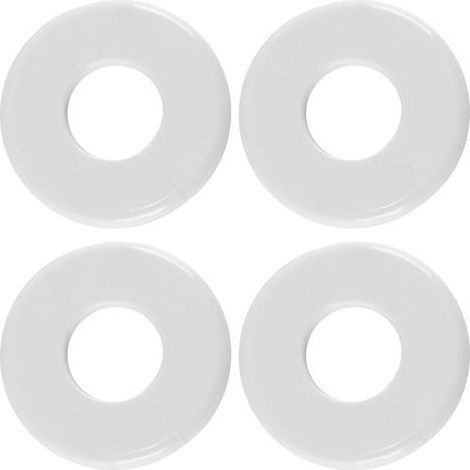 Lot de 4 rosaces pour échelle de piscine, trous de recouvrement, anneaux d'échelle, pièces de rampe de piscine (blanc) (1/5)