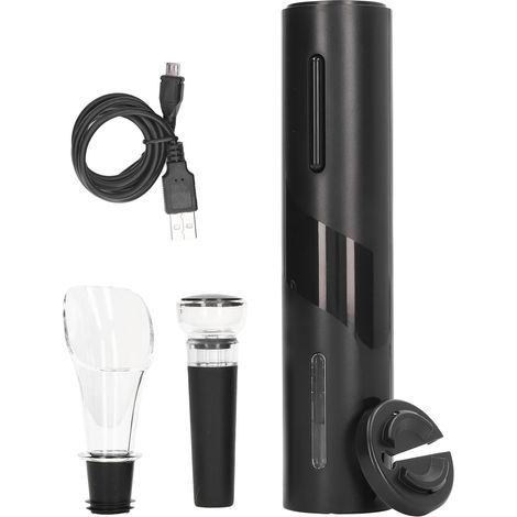 Ouvre-bouteille électrique, Ouvre-bouteille de vin automatique rechargeable avec câble de, verseur de vin, bouchon sous vide, Ouvre-bouchon de bouteille de vin pour la fête à. (1/5)