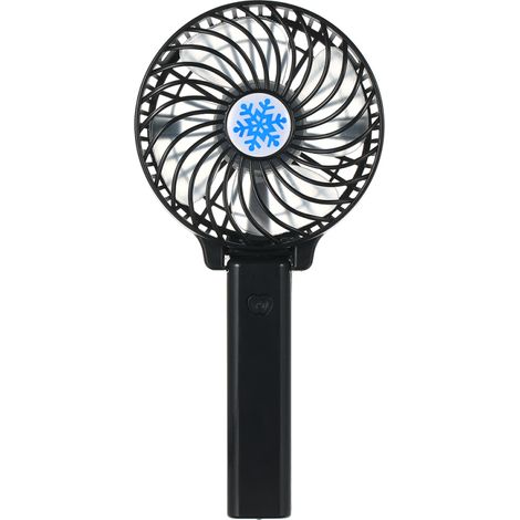 Ventilateur portable rechargeable par batterie au lithium USB, pliable, pour la climatisation, mini ventilateur de poche et extérieur (noir) (1/5)