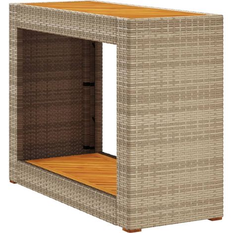 Maison Exclusive - Garten-Beistelltisch mit Holzplatte Beige Poly