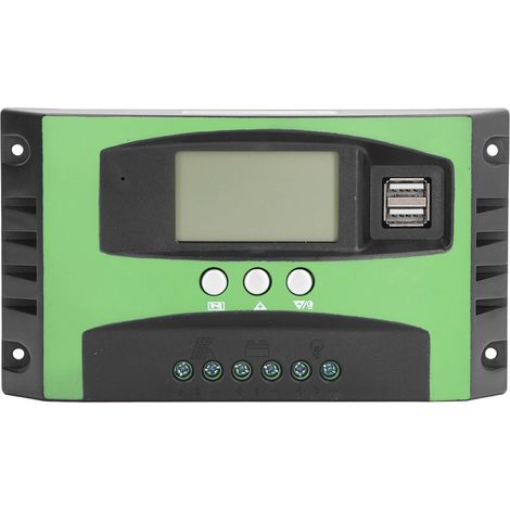 Contrôleur de production d'énergie solaire photovoltaïque avec écran LCD, contrôleur de charge/décharge solaire CC 12 V/24 V adaptatif 30 A (1/5)