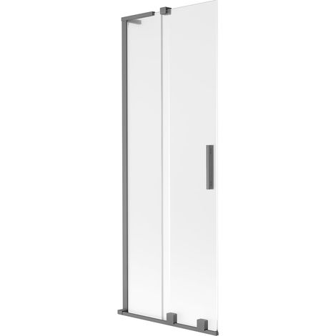 Mexen Velar L Badewannenfaltwand 2-teilig verschiebbar 70 x 150 cm, matt, Gun Metal - 896-070-003-31-95 (1/5)