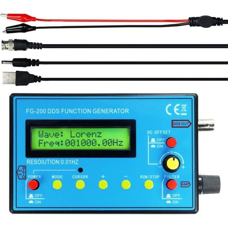 Générateur de Signal DDS FG-200 Module Fréquence 0.01 Hz à 500 KHz Sortie Sinus Carré Dents de Scie (1/4)