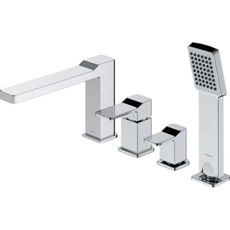 OMNIRES Slide - Grifo para el borde de bañera, 4 orificios, cromo SL7732CR
