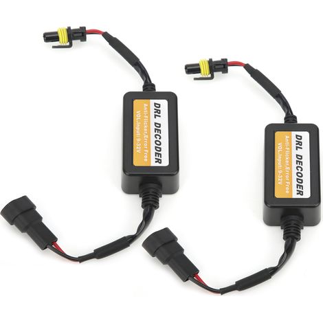 Universelle Tagfahrlichter 9006 LED, flimmerfrei, 9-32V, fehlerfreier Decoder, wasserdichte weiße Glühbirnen für Autos (1/5)