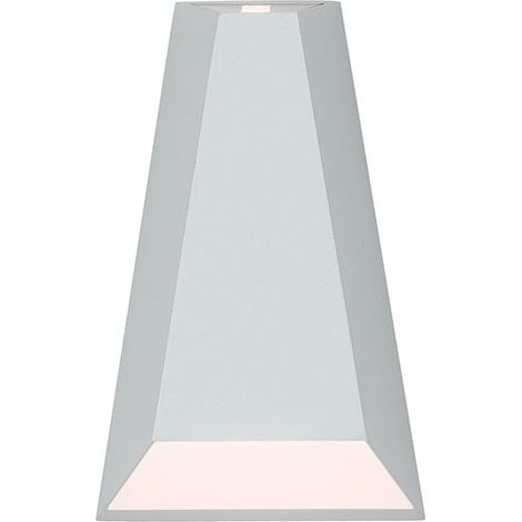 Applique Murale Extérieure LED 6W IP54 Rectangle Blanc Sablé ZAMBELIS - Blanc chaud - 3000K (1/2)