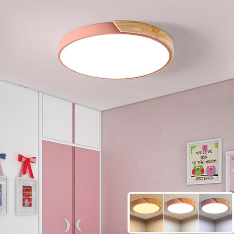 Plafonnier LED 50CM, Plafonnier en métal, Plafonnier Moderne 48W, Lumières Décoratives Roses, 3 températures de couleur (3000K6000K) (1/5)