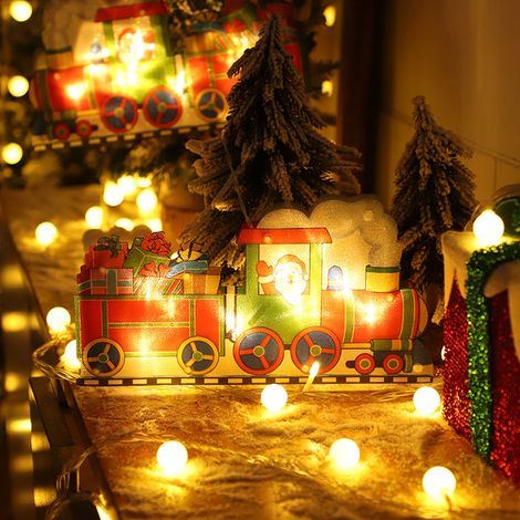 Ortviai Guirlande Lumineuse de Noël avec Ventouse – Pendentif S1 Père Noël (Sac à Dos), LED Blanc Chaud, 3 piles AAA (1/5)