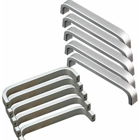 10 maniglie per ante di mobili da cucina da 96 mm, per cassetti, mobili da camera da letto, spaziatura fori, alluminio (1/3)
