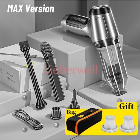 3 in Cordless Car Vacuum Mini Blower 1, 95000Pa 120W Handheld Wireless Vacuum for Home and Travel, Updated PRO2 with HEPA Bag (1/5)
