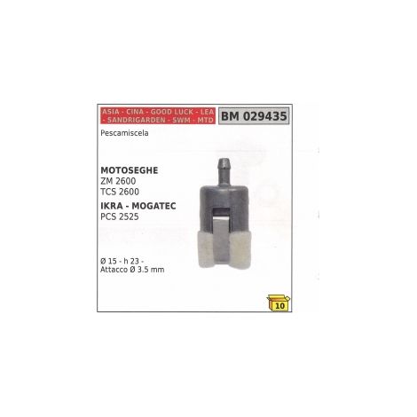 Pescamiscela SANDRIGARDEN ZM2600 TCS2600 motosega IKRA - MOGATEC PCS 2525