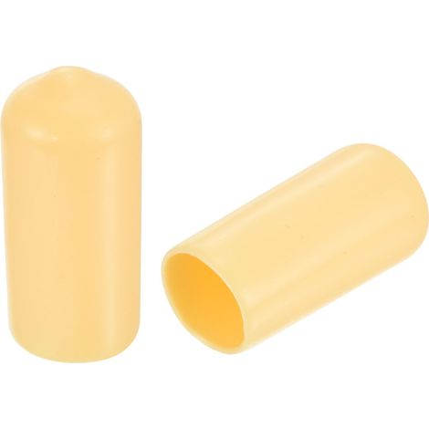 50pcs Embouts en Caoutchouc, 9.5 mm ID Vis Filetage Protecteur en PVC Embouts de Protection Flexible pour Tube Métallique, Câbles, Fils, Tige, Écrou et Cache Boulon, Beige (1/3)