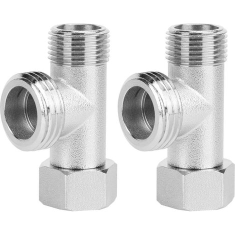 Eosnow 2PCS VALVE DE CONNECTEUR 3 VOYAGES, FLUGING ÉCROUILLE MOTIONNELLE FORMATIVE POUR LES Toilettes domestiques (1/3)
