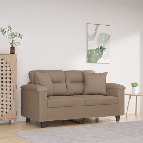 Lot de 2 Coussins décoratifs Moderne - Coussins Déco Taupe 40x40 cm Tissu microfibre BV807453 - BonneVie (1/5)