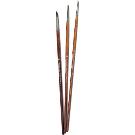 Pennello belle arti tondo S.170 numero 00 pelo bue manico legno 61700200 PENNELLI CINGHIALE