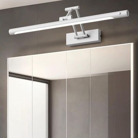 Applique murale LED minimaliste – idéale pour l'éclairage de salle de bain, coiffeuse, etc. – Blanche, 40 cm, 7 W/lumière chaude (1/4)