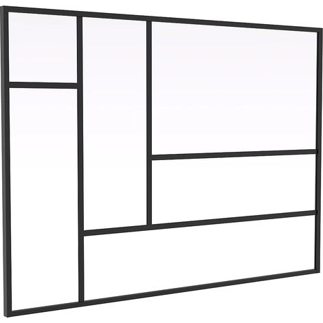 Vetrata atelier di design - 180x130 cm (L x H) - Alluminio termolaccato - Nero - ARTENA
