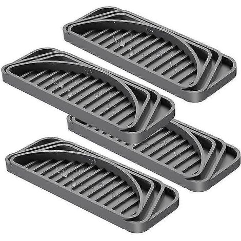 (Gris) Lot de 4 bacs de récupération absorbants pour réfrigérateur Whirlpool / GE / Samsung (1/5)