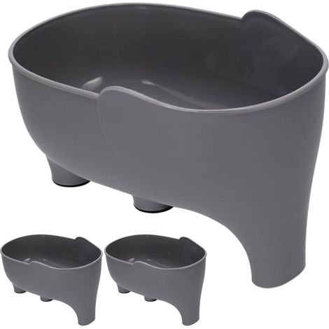 Panier de drainage d'éléphant, passoire d'évier, filtre à couverts panier drainage, d'évier cuisine, égouttoir multifonctionnel pour Gri -'Parent'Gri'- (1/5)