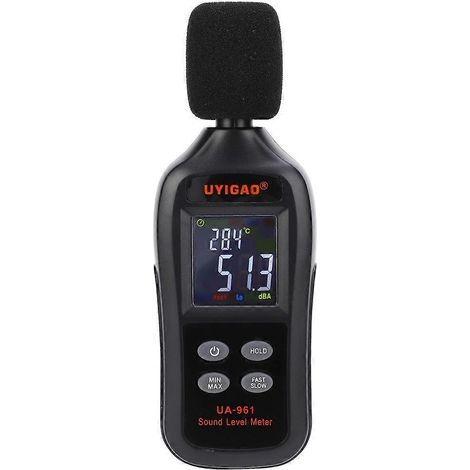 UA961 Tragbares digitales LCD-Schallpegelmessgerät Dezibeldetektor Geräuschtester 35–135 dB (1/4)