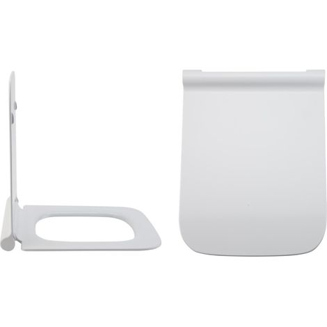 Milano Elswick – White Toilet WC Quick Release Soft Close Seat – 350mm x 435mm (1/5)