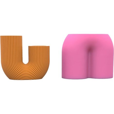 Moule en silicone en forme de fleur en forme de U, moule en résine plâtre, moule à bougie parfumée, fabrication de bougies, décoration intérieure, décoration de mariage