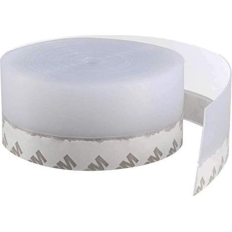 Bande d'Etanchéité en Silicone, 10m Transparent Bande d'étanchéité Auto-adhésive Bas Strip -Bise joint de fond de porte Imperméable Coupe-vent Anti-poussière (1/5)