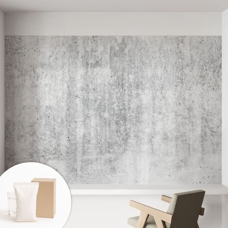 Papier peint intissé classique moderne pour salon et chambre à coucher Décoration rapide avec colle Mur en béton 152x104 cm (1/5)