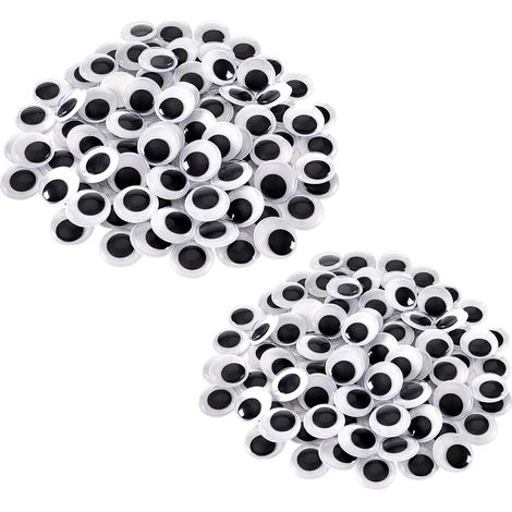Lot de 200 yeux mobiles autocollants de 20 mm pour bricolage et décoration (1/5)