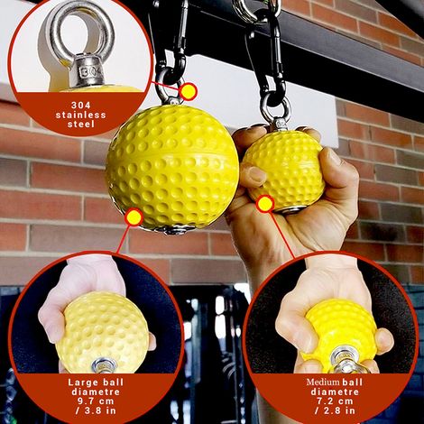 Poignées antidérapantes pour ballon de traction, accessoire de musculation pour tractions et kettlebells. (1/5)