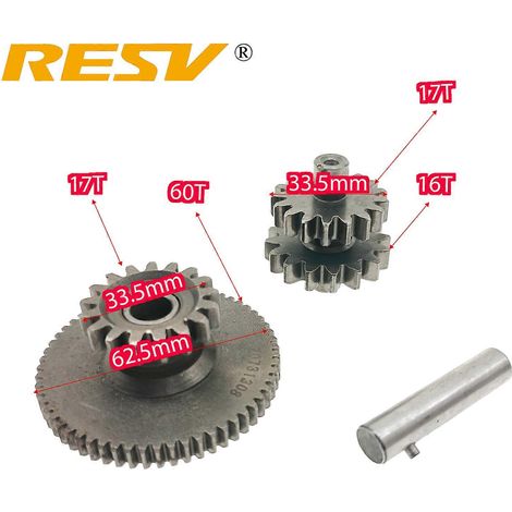 Adecuado para motor de arranque de motor HONDA CG125 CG200 CG250. Dientes: 18T, 16T, 17T, 49T, 60T, 62T (17T, 60T, 17T, 16T). (1/5)