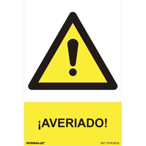 Cartel peligro averiado (pvc 0.7mm) 30x40cm normaluz (1/2)
