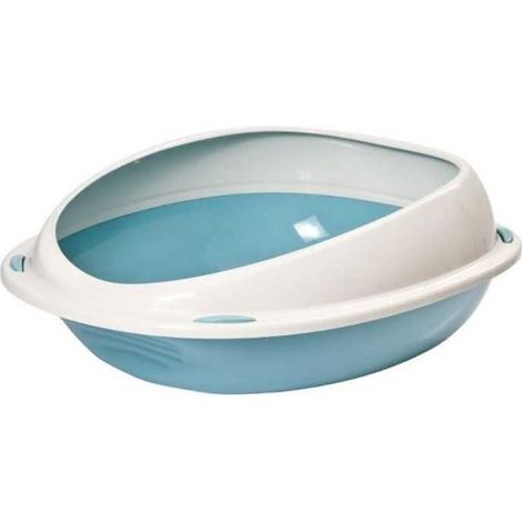 Katzentoilette - AIMÉ - Oval mit abnehmbarem Rand - Für Katze - 45 x 36 x 15,5 cm (1/3)