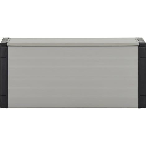 Armoire à déchets de jardin Gris 85x34x40 cm