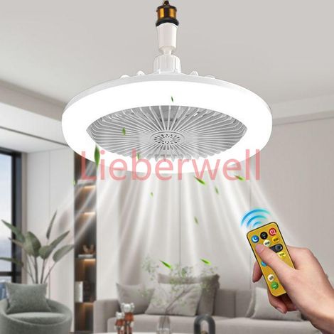 Ventilateur de plafond LED silencieux avec télécommande , 3 vitesses , 3 couleurs d'intensité , Ventilateur lumière aromatique 25cm (1/5)