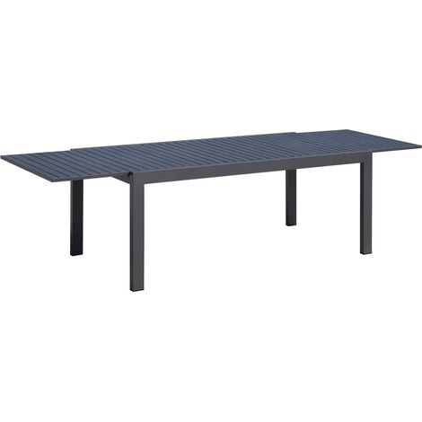 Tavolo Allungabile da Giardino 100x180/240x75 cm in Alluminio Antracite