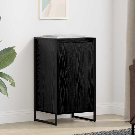 vidaXL Credenza Rovere Nero 43 x 36 x 75,5 cm Legno multistrato