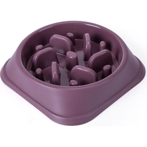 Gamelle anti-dérapante Maze pour animaux - favorise une alimentation saine et une digestion lente - violette (1/5)