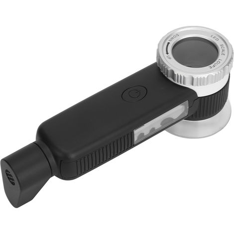 Loupe 30X à 3 couleurs Blanc Violet Jaune, verre grossissant rechargeable USB avec lame multifonction (1/5)