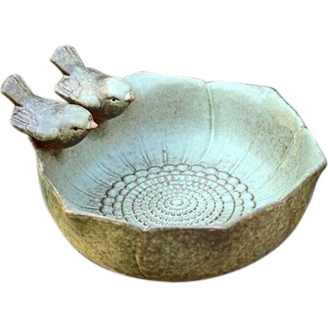 Vaschetta per neonati in ceramica, decorazione da giardino, biberon, acquario in ceramica, finitura retrò, mangiatoia per uccelli
