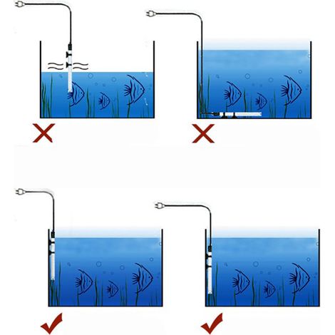 Chauffage d'aquarium 50 W, chauffe-eau automatique à température constante pour aquariums d'eau douce et d'eau de mer (1/4)