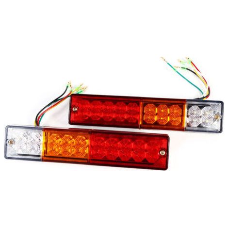 QORVA
-2 pièces de feux arrière LED pour camion, remorque, caravane, indicateur 24V,de