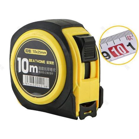 Ruban à mesurer, ruban à mesurer de 10 m, verrouillage automatique ABS TPR largement utilisé, adapté au travail du bois