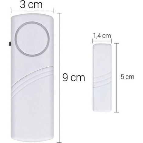 Alarme porte et fenêtre - - 4 pièces sans fil 100dB - sécurité maison (1/4)