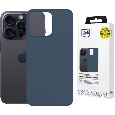 Apple iPhone 15 Pro Max - 3mk Hardy MagSilicone Blu Reale (1/5)