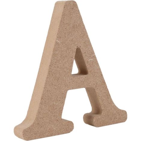 MINKUROW Lettres décoratives en bois (A) Couleur naturelle 26 Alphabet au choix pour décoration prénom enfant, mariage, anniversaire, maison et chambre (1/5)