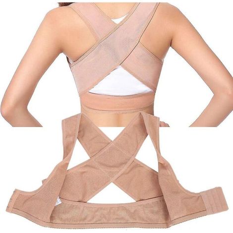 Ceinture correctrice de posture XL pour adultes - Soutien lombaire et dorsal - Bandage dorsal droit pour la correction de la posture (1/5)