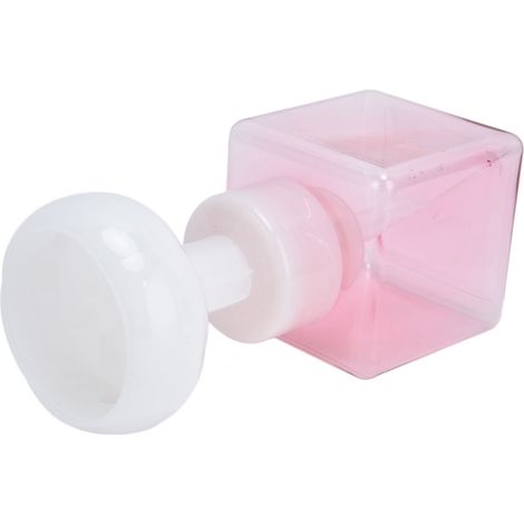 Flacon mousseur de 250 ml en plastique PETG, distributeur de mousse en forme de fleur, flacon carré pour emballage cosmétique, poudre transparente (1/5)
